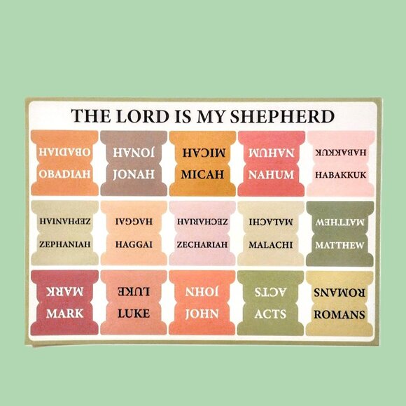 Laminated Bible Tabs ~ Large Print ~ Modern Earth-Tone Colors ~ Placement Guide - Picture 8 of 13